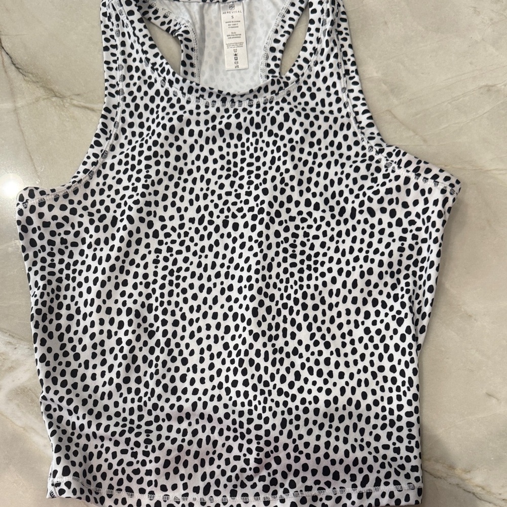 Monochrome Dotted Women's Tank Top